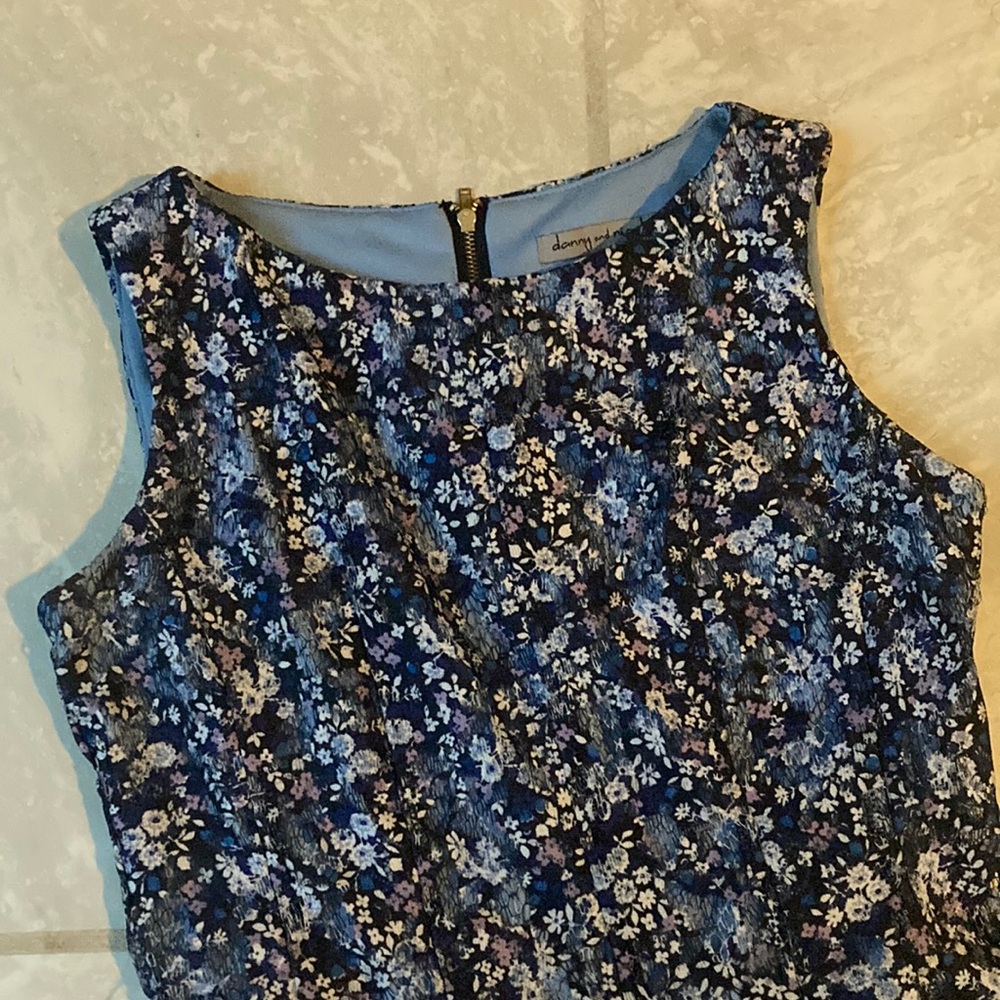 Danny and Nicole blue floral dress